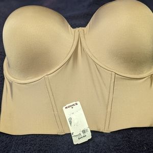 Strapless underwire bustier